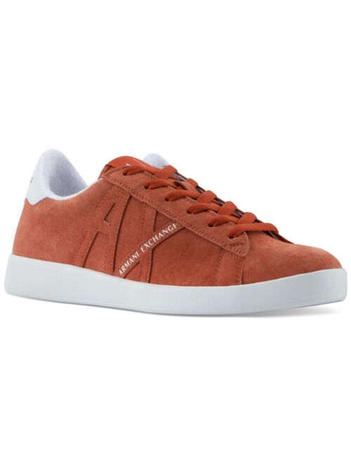 A|X Armani Exchange Men's Suede Side Logo Sneaker