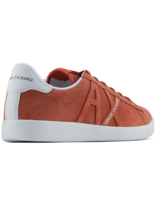 A|X Armani Exchange Men's Suede Side Logo Sneaker