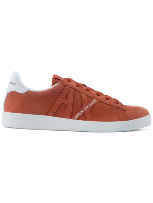 A|X Armani Exchange Men's Suede Side Logo Sneaker