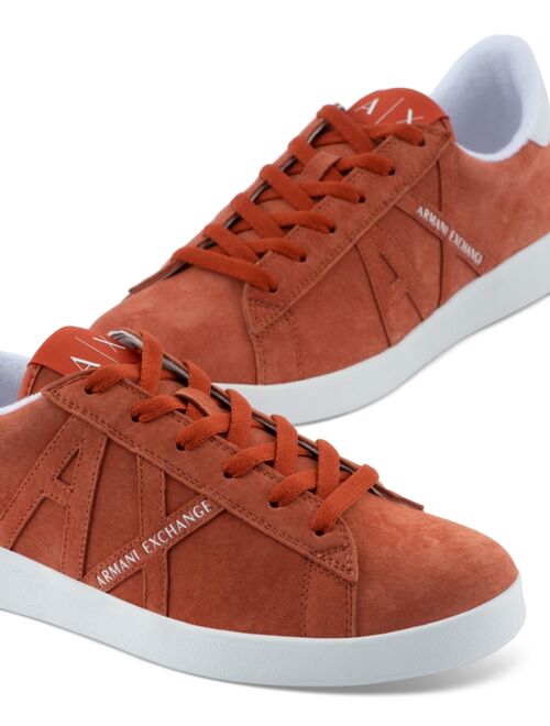 A|X Armani Exchange Men's Suede Side Logo Sneaker