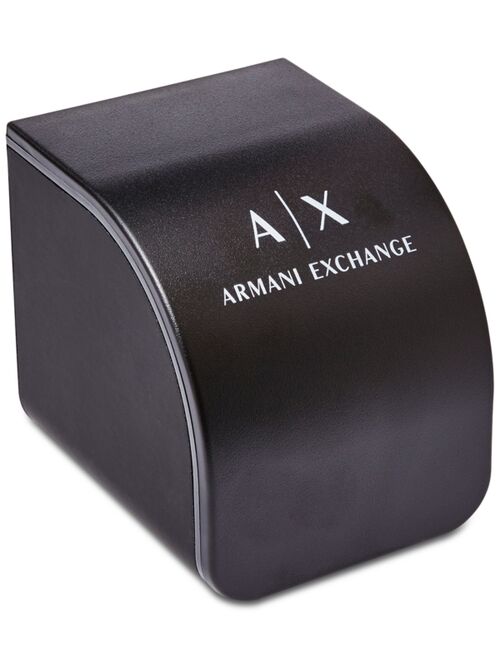 A|X Armani Exchange Men's Cayde Black-Tone Stainless Steel Bracelet Watch 42mm