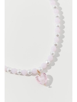 Violette Heart Beaded Necklace