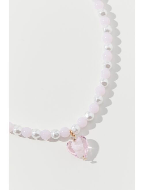 Urban Outfitters Violette Heart Beaded Necklace