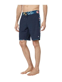 Men's Standard 73 Line Up Pro Boardshorts, 4-Way Performance Stretch, 19 Inch Outseam