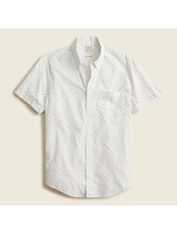 Short-sleeve Secret Wash organic cotton poplin shirt