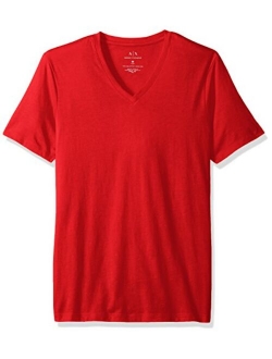 A|X ARMANI EXCHANGE Men's Basic Pima V Neck Tee