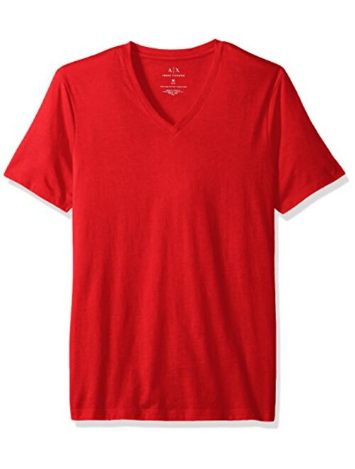 A|X ARMANI EXCHANGE Men's Basic Pima V Neck Tee