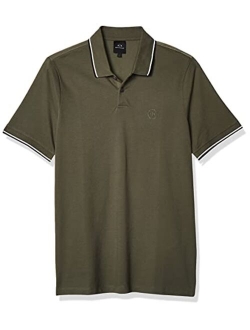 A|X ARMANI EXCHANGE Men's Short Sleeve Jersey Knit Polo