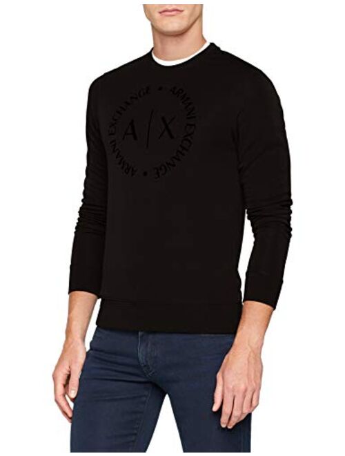 A|X ARMANI EXCHANGE Men's Long Sleeve Sweatshirt with Big Logo