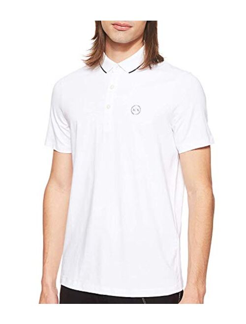 A|X Armani Exchange Men's Short Sleeve Jersey Knit Polo