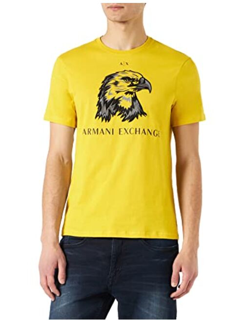 A|X ARMANI EXCHANGE Men's Eagle Embroidered Graphic Logo T-Shirt