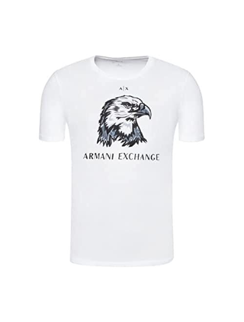 A|X ARMANI EXCHANGE Men's Eagle Embroidered Graphic Logo T-Shirt