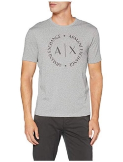 A|X ARMANI EXCHANGE Men's Tonal Classic Circle Logo Short Sleeve Tee