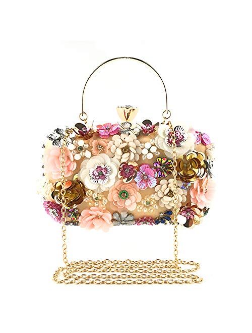 JIAJIA 3815 Women's Purses Handbags Envelope Clutch Bags Rhinestone 3D Sequins Wedding Evening Bag