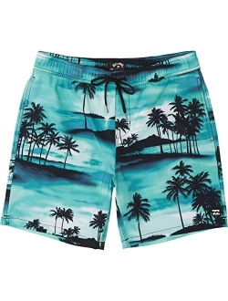 Men's Standard Elastic Waist Stretch Sundays Layback Boardshort Swim Short Trunk, 17 Inch Outseam