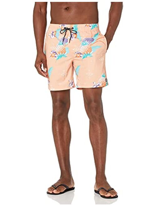 Billabong Men's Standard Elastic Waist Stretch Sundays Layback Boardshort Swim Short Trunk, 17 Inch Outseam