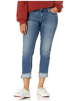 Riders by Lee Indigo Women's Fringe Cuff Boyfriend Jean