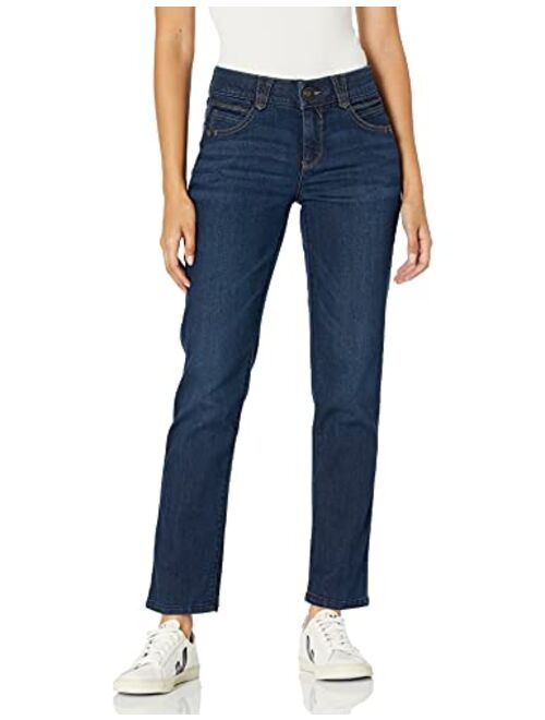 Democracy Women's Petite Ab Solution Straight Leg Jean