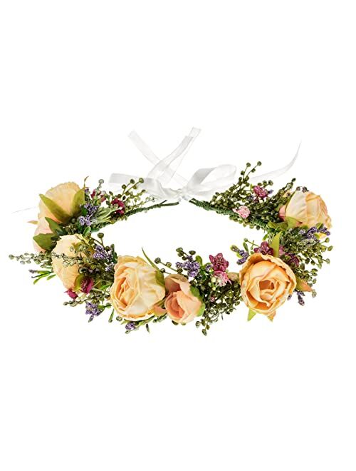 DDazzling Women Girls Rose Flower Crown Maternity Photo Prop Bridal Bridesmaid Floral Headpiece