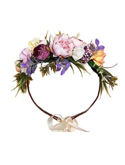 DDazzling Flower Girl Crown Bridal Flower Crown Pregnant Woman Photo Prop