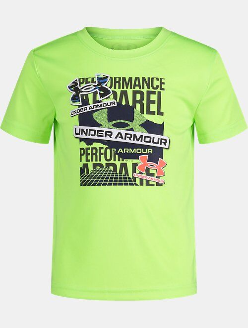 Under Armour Boys' Pre-School UA Mixed Media Logo Short Sleeve