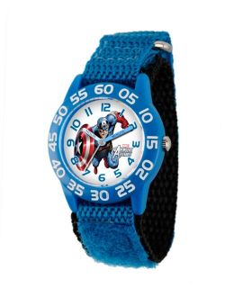 ewatchfactory Marvel Captain America Boys' Blue Plastic Time Teacher Watch