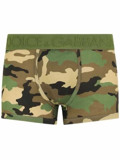 Dolce & Gabbana camouflage logo-waistband boxers