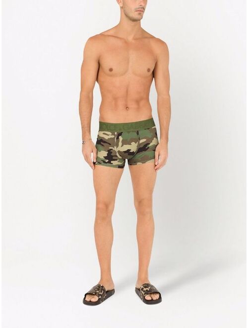 Dolce & Gabbana camouflage logo-waistband boxers