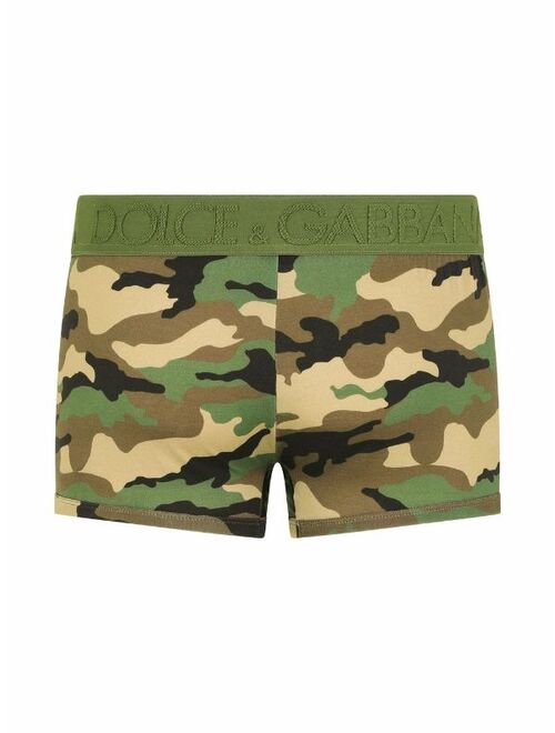 Dolce & Gabbana camouflage logo-waistband boxers