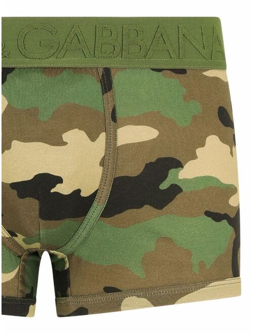 Dolce & Gabbana camouflage logo-waistband boxers