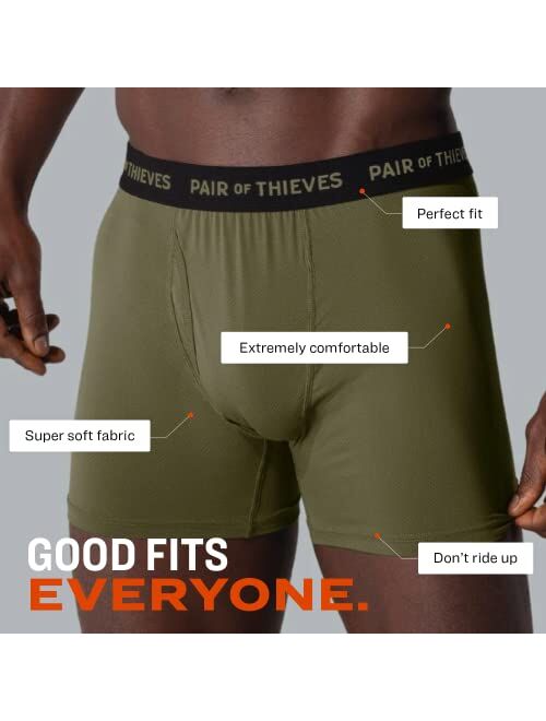 Pair of Thieves Super Fit Men’s Boxer Briefs, 3 Pack Underwear, AMZ Exclusive