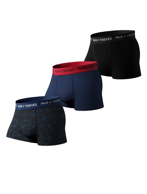 Pair of Thieves Super Fit Men’s Trunks, 3 Pack Underwear, AMZ Exclusive