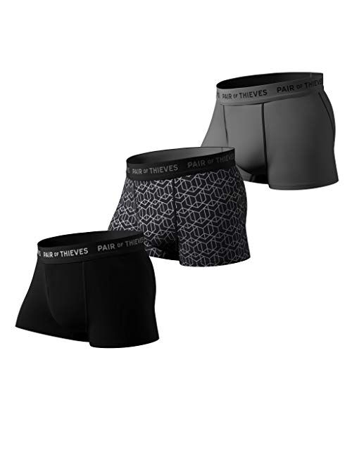 Pair of Thieves Super Fit Men’s Trunks, 3 Pack Underwear, AMZ Exclusive