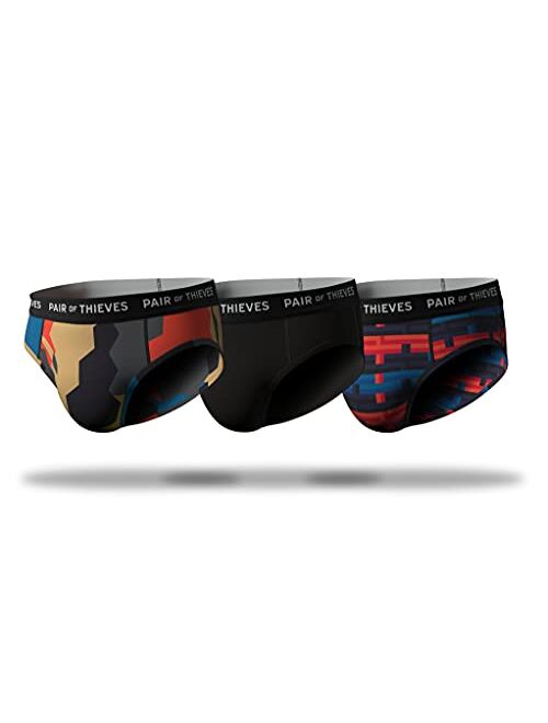 Pair of Thieves Super Fit Men’s Briefs, 3 Pack Underwear, AMZ Exclusive