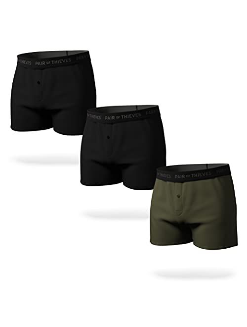 Pair of Thieves Men’s Super Fit Slim Boxers, 3 Pack Underwear, AMZ Exclusive