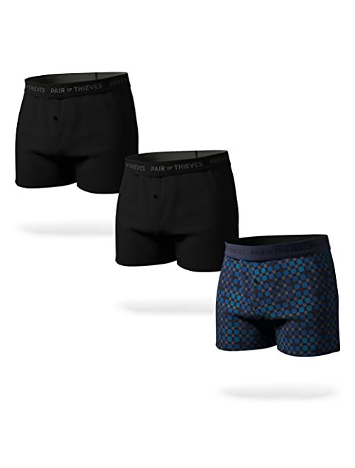 Pair of Thieves Men’s Super Fit Slim Boxers, 3 Pack Underwear, AMZ Exclusive