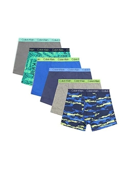 Boys Underwear Cotton Boxer Briefs, 6 Pack