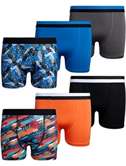 Only Boys Compression Shorts - Boys' Dry Fit Performance Boxer Briefs Active Underwear (6 Pack)