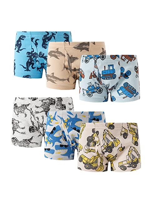 Choco Moon Little Boys' Cotton Brief Soft Underwear Multipack