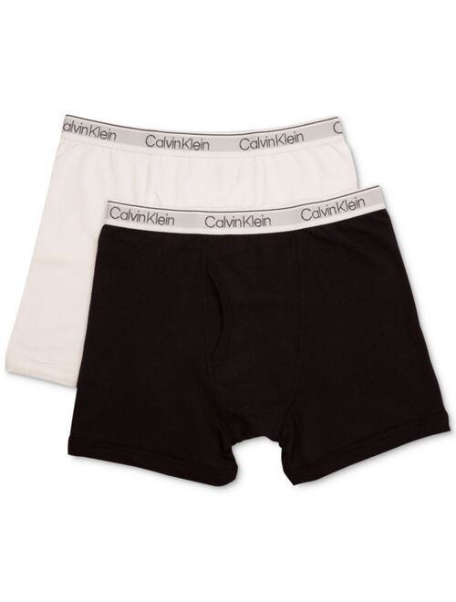 Calvin Klein 2-Pk. Cotton Boxer Briefs, Little & Big Boys