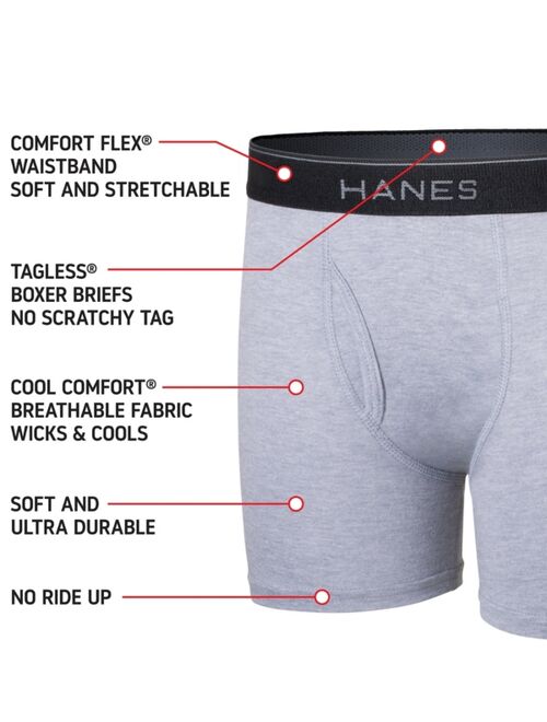 Hanes Big Boys Ultimate Cotton Blend Boxer Briefs, Pack of 5