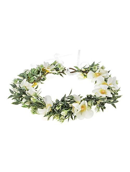 Floral Fall Camellia Flower Crown Rose Headpiece Wedding Bridal Flower Girl Halo Maternity Photo Props FL-03