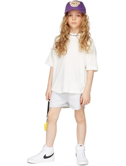 Palm Angels Kids White Logo T-Shirt