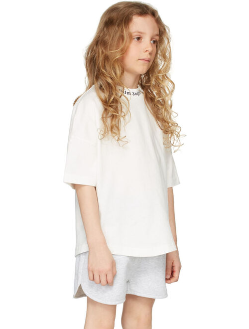 Palm Angels Kids White Logo T-Shirt