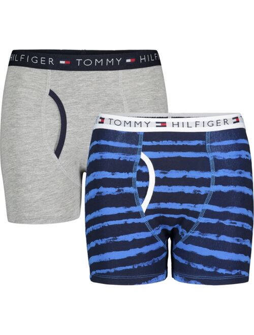 Tommy Hilfiger Big Boys Stripe Boxer Briefs, Pack of 2