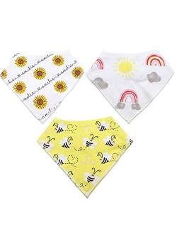 3-Pack Baby Bandana Drool Bibs for Boys and Girls, Newborn Baby bibs, Toddler Bibs for Drooling & Teething by LNGLAT