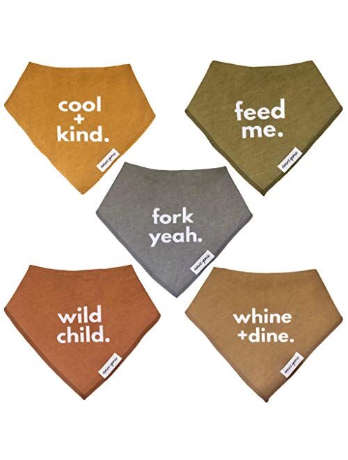 Denver James Bandana Feeding Drool Baby Bib I Soft Organic Cotton I Fleece Back