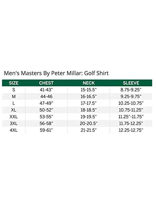 PETER MILLAR 2022 Masters Men's Performance Tech Micro Stripe Golf Shirt Polo - Green