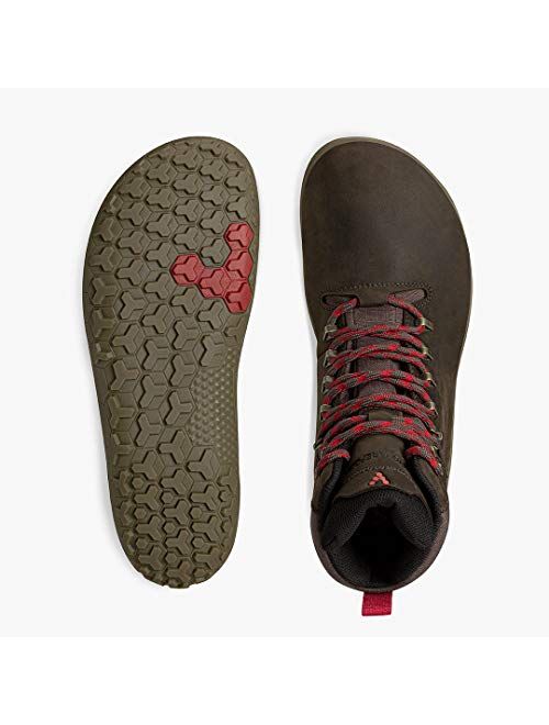 VIVOBAREFOOT Tracker II FG, Mens Leather Waterproof Hiking Boot With Barefoot Firm Ground Sole and Thermal Protection