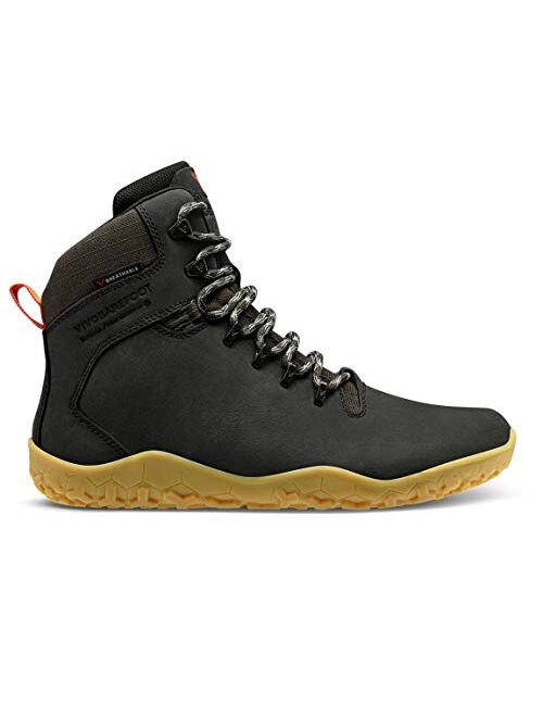 VIVOBAREFOOT Tracker II FG, Mens Leather Waterproof Hiking Boot With Barefoot Firm Ground Sole and Thermal Protection